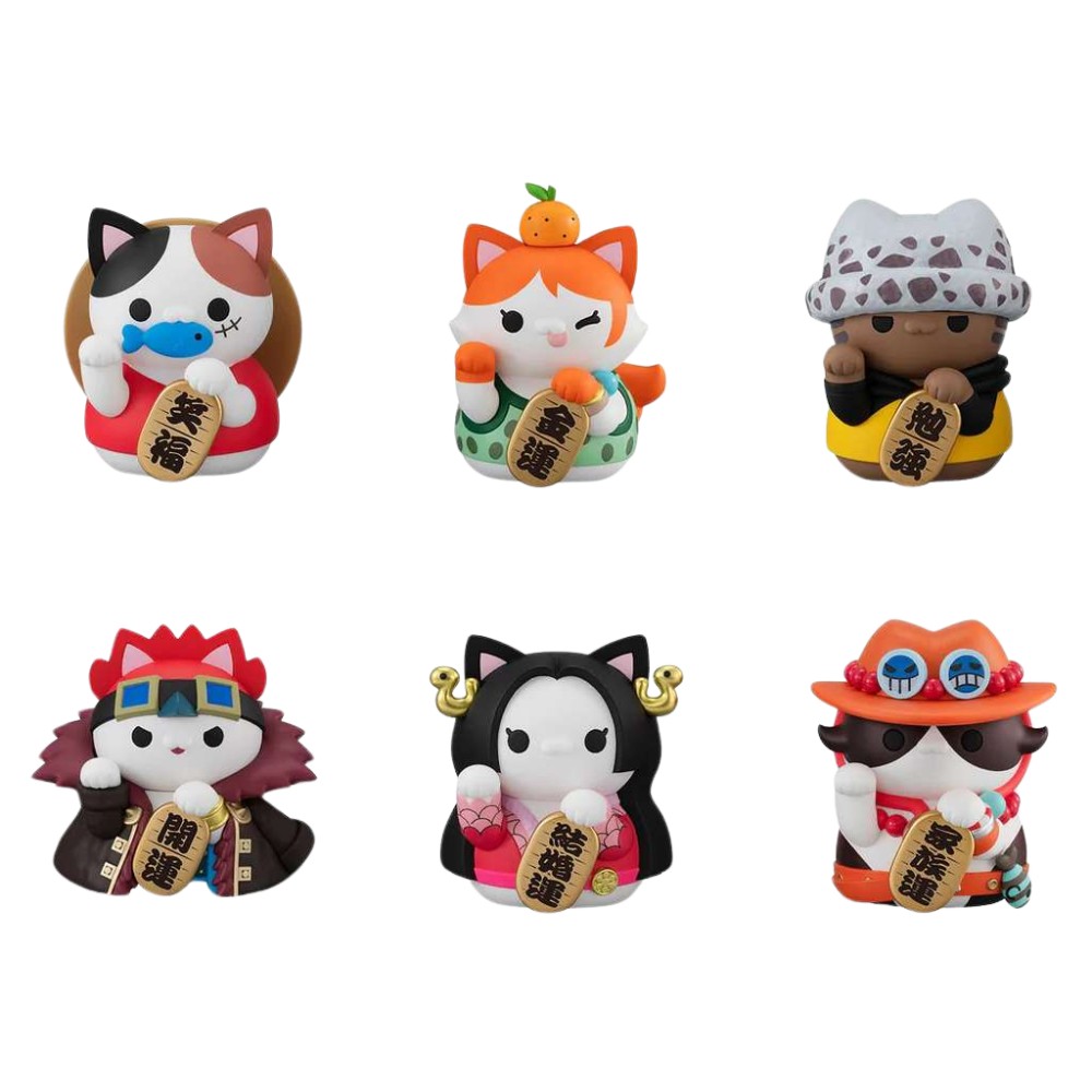 Mega cat project - Nyan Piece Lucky Cat Pirates Display da 6 - One Piece