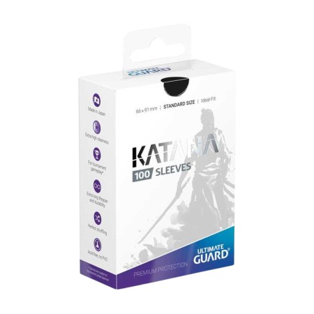 Katana Sleeves Black (100) - Standard Size -  Ultimate Guard