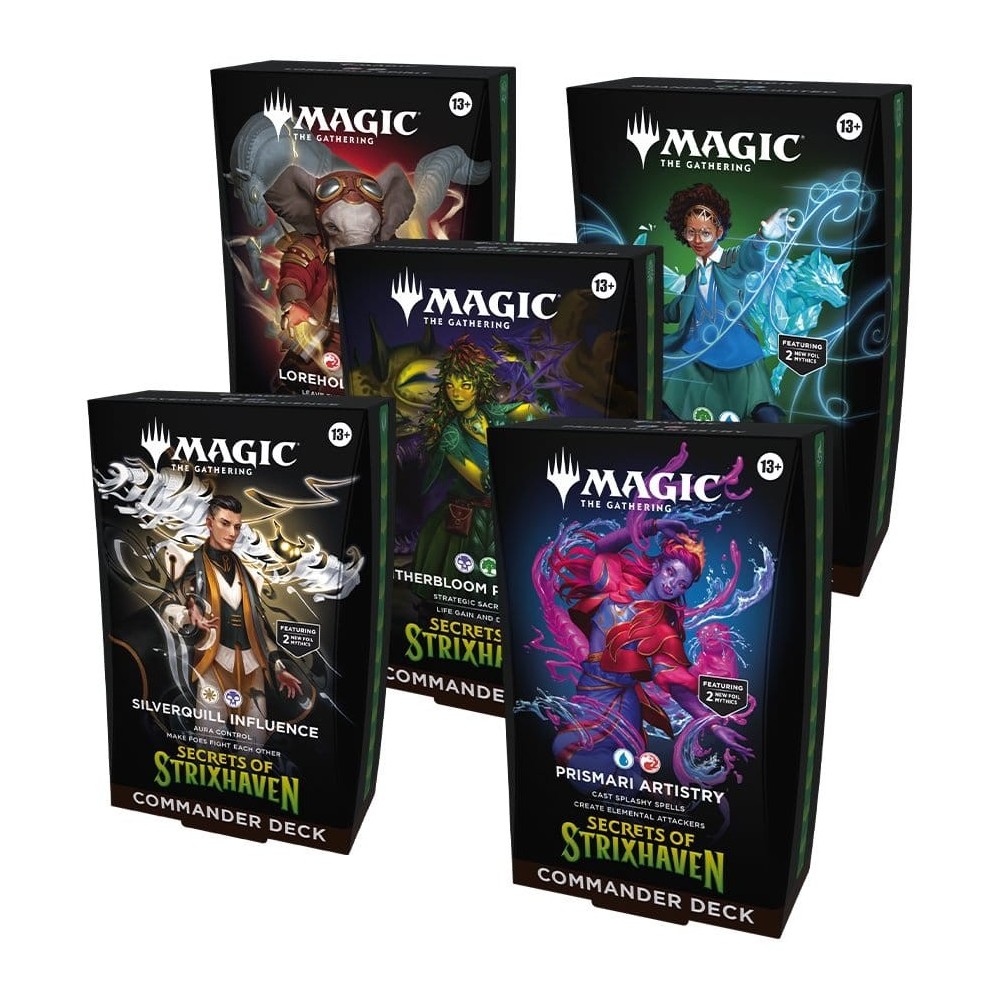 Magic the Gathering Secrets of Strixhaven Commander Decks Case 5 mazzi inglese